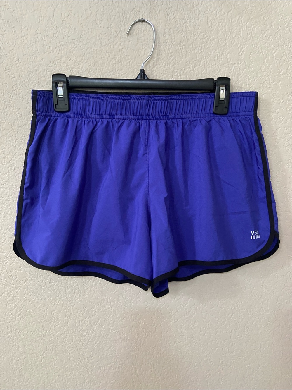 2/$20* VSX Sport Athletic Running Shorts in Vivid Blue/Purple, Black Trim. Sz M